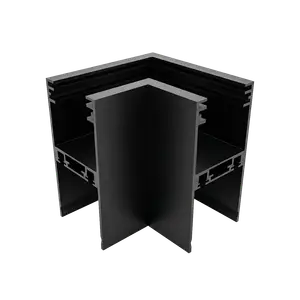 ACOPLE 90° PARA RIEL MAGNÉTICO DE APLICAR 25MM NEGRO