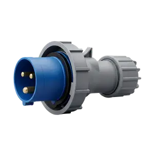 CONECTOR IND FICHA MOVIL 2P+T 16A IP67 230V AZUL
