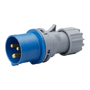 CONECTOR IND FICHA MOVIL 2P+T 32A IP44 230V AZUL