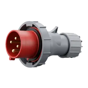 CONECTOR IND FICHA MOVIL 3P+T 16A IP67 400V ROJO