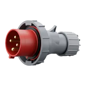 CONECTOR IND FICHA MOVIL 3P+T 32A IP67 400V ROJO