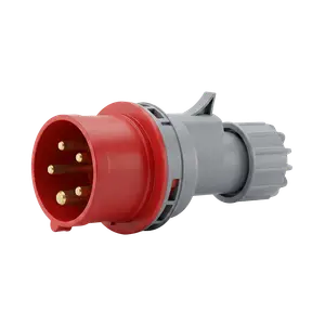 CONECTOR IND FICHA MOVIL 3P+T+N 32A IP44 400V ROJO