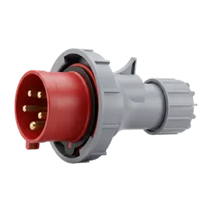 CONECTOR IND FICHA MOVIL 3P+T+N 32A IP67 400V ROJO