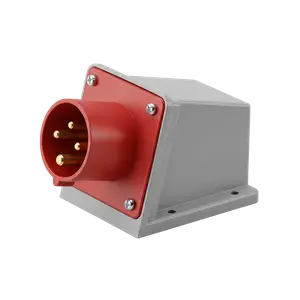 CONECTOR IND FICHA SUPERFICIE 3P+T 32A IP44 400V ROJO
