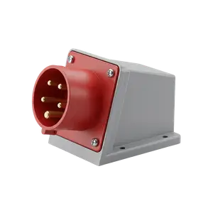 CONECTOR IND FICHA SUPERFICIE 3P+T+N 16A IP44 400V ROJO