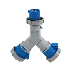 CONECTOR IND MULTIPLE DOBLE 2P+T 32A IP67 230V AZUL