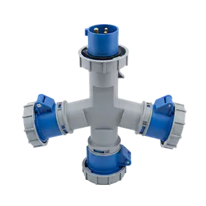 CONECTOR IND MULTIPLE TRIPLE 2P+T 16A IP67 230V AZUL