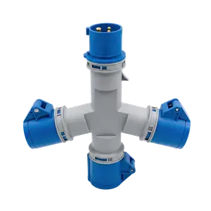 CONECTOR IND MULTIPLE TRIPLE 2P+T 32A IP44 230V AZUL