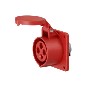 CONECTOR IND TOMA EMBUTIR 3P+T 16A IP44 400V ROJO
