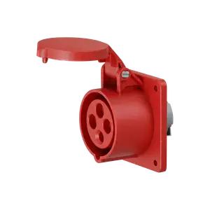 CONECTOR IND TOMA EMBUTIR 3P+T 32A IP44 400V ROJO