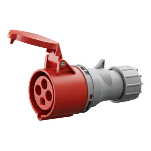 CONECTOR IND TOMA MOVIL 3P+T 16A IP44 400V ROJO