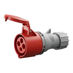 CONECTOR IND TOMA MOVIL 3P+T 32A IP44 400V ROJO