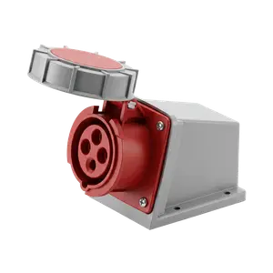 CONECTOR IND TOMA SUPERFICIE 3P+T 32A IP67 400V ROJO