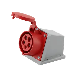CONECTOR IND TOMA SUPERFICIE 3P+T+N 32A IP44 400V ROJO