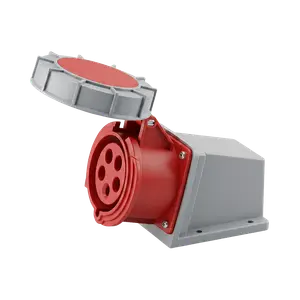 CONECTOR IND TOMA SUPERFICIE 3P+T+N 32A IP67 400V ROJO