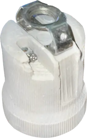 PORTALAMPARA E27 CERAMICO C/PUENTE