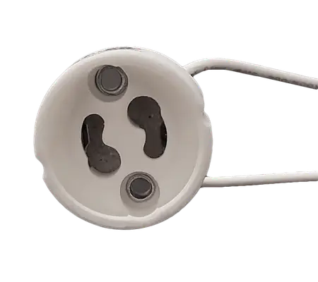 PORTALAMPARA GU10 CERAMICO C/CABLE 20 CM