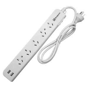 PROLONGADOR 5 TOMAS + 2USB 2.4 3 MTS BLANCO NOVALUCCE