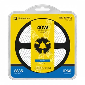 TLE-40WAZ TIRA 60 LEDS IP66 2835 AZUL 5 MTS NOVALUCCE
