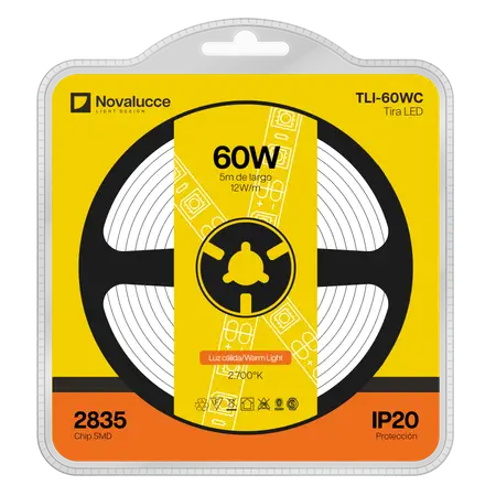 TLI-60WC TIRA 60 LEDS IP20 2835 LC 5 MTS NOVALUCCE